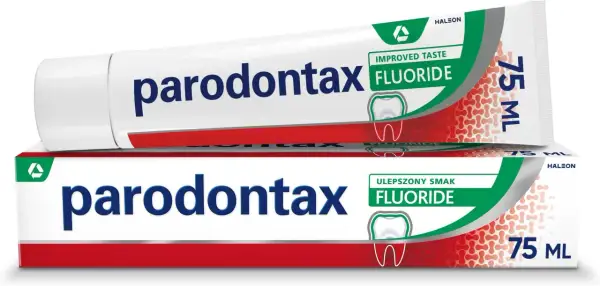 Parodontax Fluoride - pasta na odsłonięte szyjki zębowe, z ulepszonym smakiem. 75 ml.